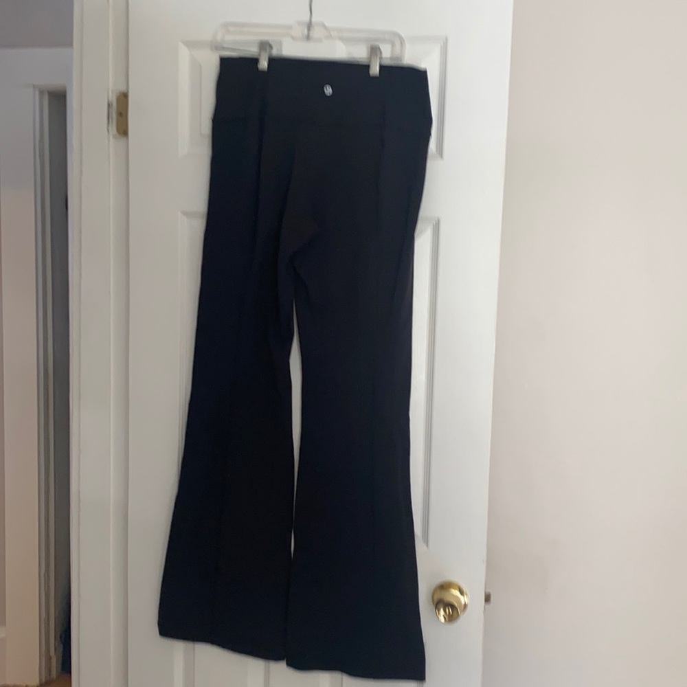 Black wide leg lululemon size large pants.